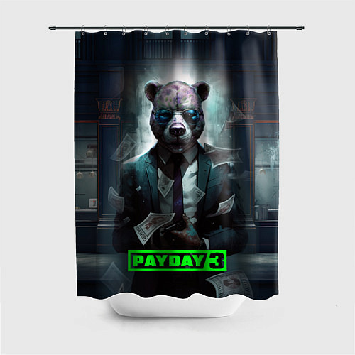 Шторка для ванной Payday 3 bear / 3D-принт – фото 1