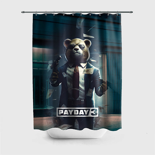 Шторка для ванной Payday 3 bear / 3D-принт – фото 1