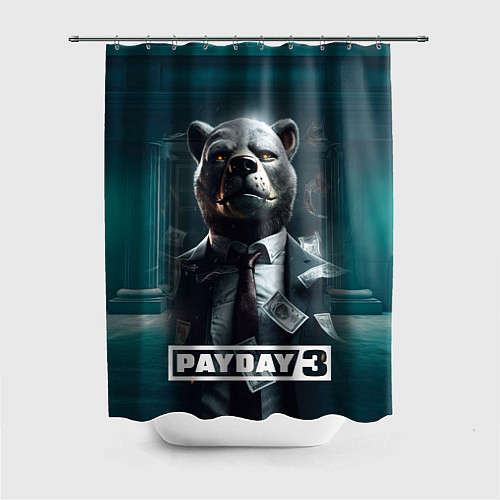 Шторка для ванной Payday 3 bear / 3D-принт – фото 1