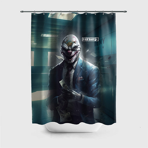 Шторка для ванной Payday 3 mask / 3D-принт – фото 1