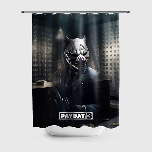 Шторка для ванной Payday3 bulldog / 3D-принт – фото 1