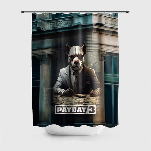 Шторка для ванной Payday 3 dog / 3D-принт – фото 1