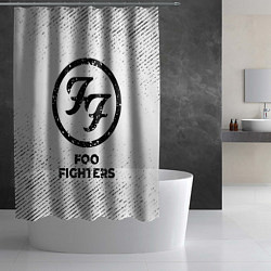 Шторка для душа Foo Fighters с потертостями на светлом фоне, цвет: 3D-принт — фото 2