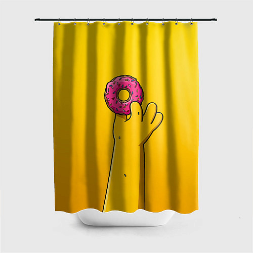Шторка для ванной Гомер и пончик / 3D-принт – фото 1