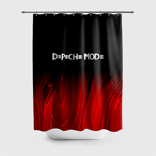 Шторка для ванной Depeche Mode red plasma / 3D-принт – фото 1