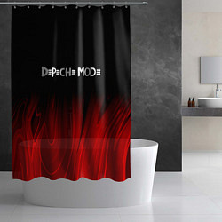 Шторка для душа Depeche Mode red plasma, цвет: 3D-принт — фото 2