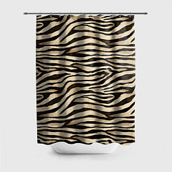 Шторка для душа Шкура зебры и белого тигра, цвет: 3D-принт