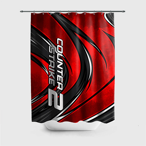 Шторка для ванной Counter strike 2- red beast / 3D-принт – фото 1