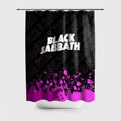 Шторка для душа Black Sabbath rock legends: символ сверху, цвет: 3D-принт