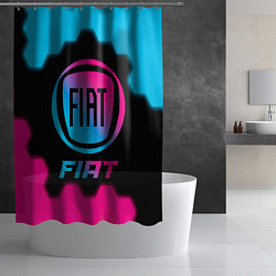 Шторка для душа Fiat - neon gradient, цвет: 3D-принт — фото 2