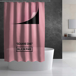 Шторка для душа Логотип Blackpink альбома Square One, цвет: 3D-принт — фото 2