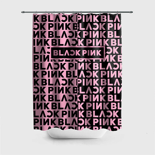 Шторка для ванной Blackpink - pink text / 3D-принт – фото 1