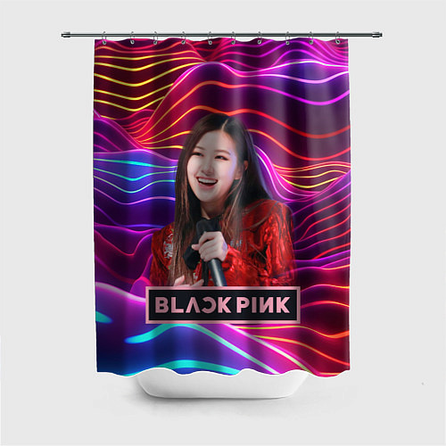 Шторка для ванной Blackpink Rose / 3D-принт – фото 1