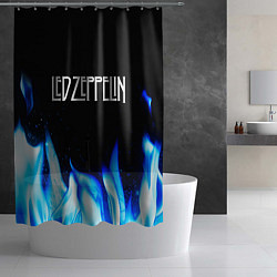 Шторка для душа Led Zeppelin blue fire, цвет: 3D-принт — фото 2