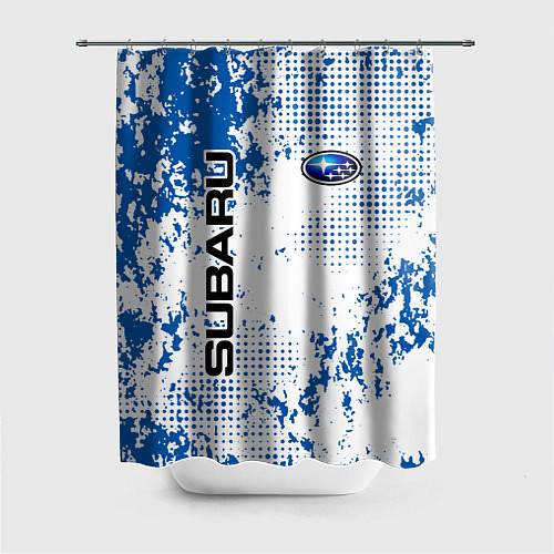 Шторка для ванной Subaru blue logo / 3D-принт – фото 1
