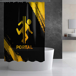 Шторка для душа Portal - gold gradient, цвет: 3D-принт — фото 2