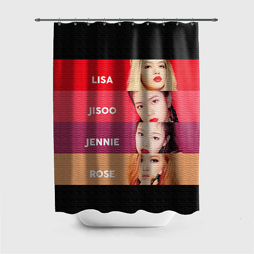 Шторка для ванной Blackpink Bands / 3D-принт – фото 1