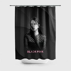 Шторка для душа Jisoo black, цвет: 3D-принт