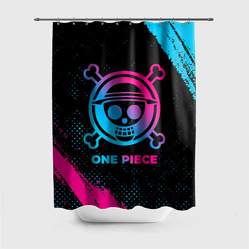 Шторка для ванной One Piece - neon gradient / 3D-принт – фото 1