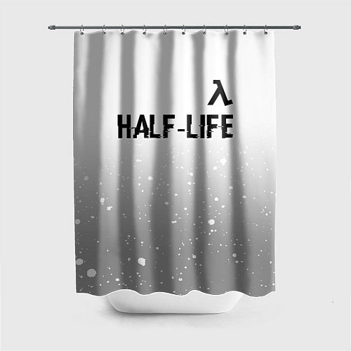 Шторка для ванной Half-Life glitch на светлом фоне: символ сверху / 3D-принт – фото 1