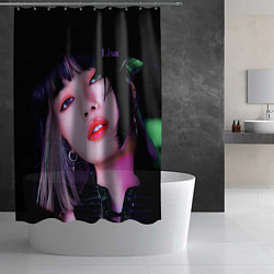 Шторка для душа Blackpink Lisa brunette, цвет: 3D-принт — фото 2