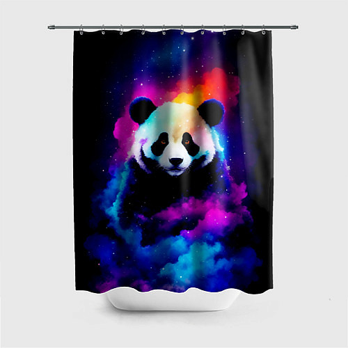 Шторка для ванной Панда и краски / 3D-принт – фото 1