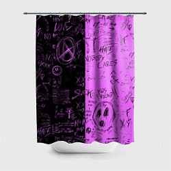 Шторка для ванной Dead inside purple black