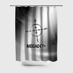 Шторка для душа Megadeth glitch на светлом фоне, цвет: 3D-принт