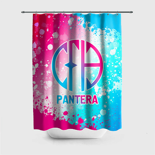 Шторка для ванной Pantera neon gradient style / 3D-принт – фото 1