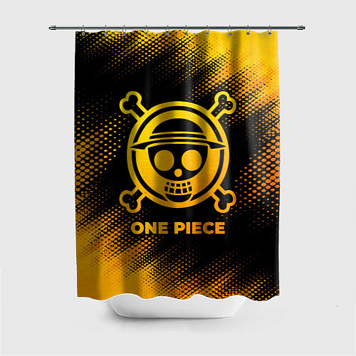 Шторка для ванной One Piece - gold gradient / 3D-принт – фото 1