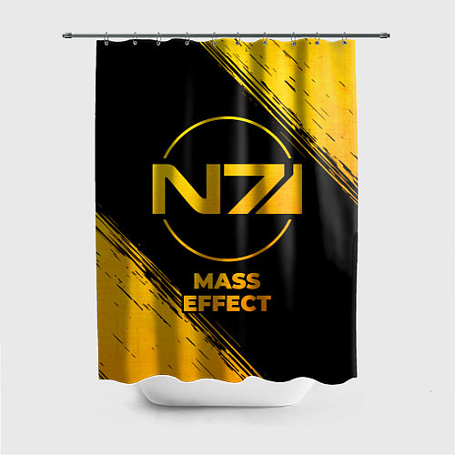 Шторка для ванной Mass Effect - gold gradient / 3D-принт – фото 1