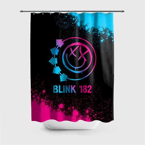 Шторка для ванной Blink 182 - neon gradient / 3D-принт – фото 1