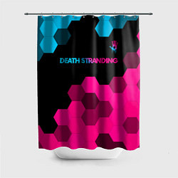 Шторка для ванной Death Stranding - neon gradient: символ сверху