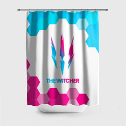 Шторка для душа The Witcher neon gradient style, цвет: 3D-принт