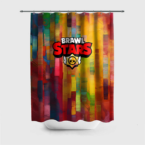 Шторка для ванной Brawl Stars Logo Color / 3D-принт – фото 1