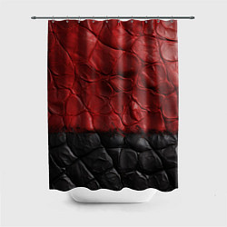 Шторка для душа Черная красная текстура, цвет: 3D-принт