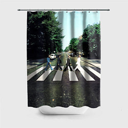 Шторка для душа The Beatles альбом Abbey Road, цвет: 3D-принт