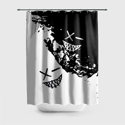 Шторка для ванной Smile - black and white