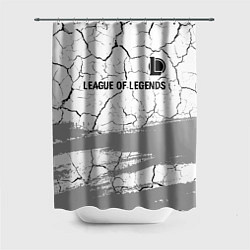Шторка для ванной League of Legends glitch на светлом фоне: символ с