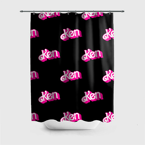 Шторка для ванной Логотип Кен - патерн / 3D-принт – фото 1
