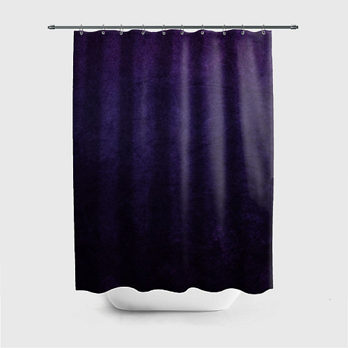 Шторка для ванной Фиолетово-черный градиент / 3D-принт – фото 1