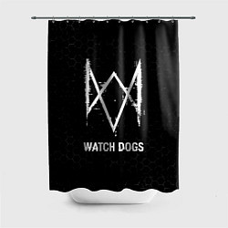 Шторка для ванной Watch Dogs glitch на темном фоне
