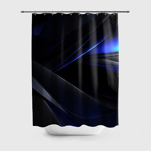 Шторка для ванной Black blue background / 3D-принт – фото 1