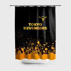 Шторка для ванной Tokyo Revengers - gold gradient: символ сверху