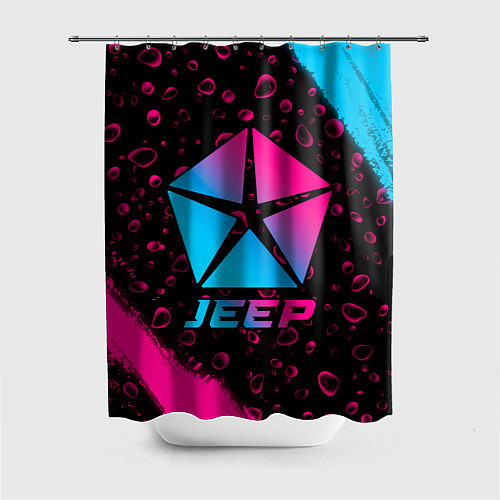 Шторка для ванной Jeep - neon gradient / 3D-принт – фото 1