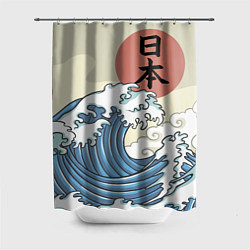 Шторка для ванной Япония море