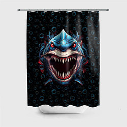 Шторка для ванной Evil shark