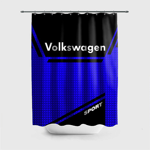 Шторка для ванной Volkswagen sport blue / 3D-принт – фото 1