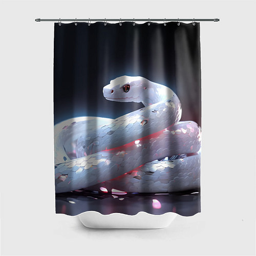 Шторка для ванной Лунный змей / 3D-принт – фото 1