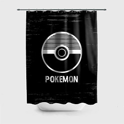 Шторка для ванной Pokemon glitch на темном фоне